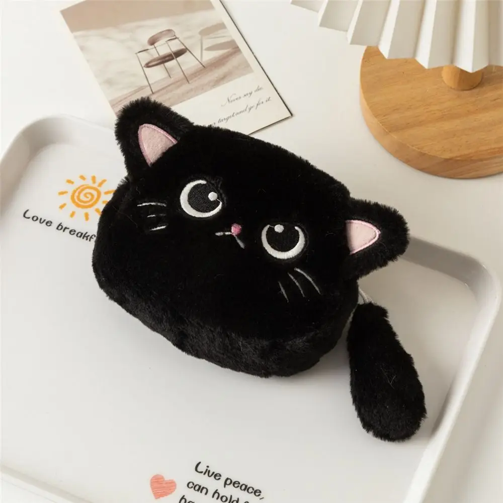 Monedero duradero con forma de gato, Mini llavero suave para auriculares, bolsa bonita con cierre de cremallera, bolsa para lápiz labial para niños - imagen 2