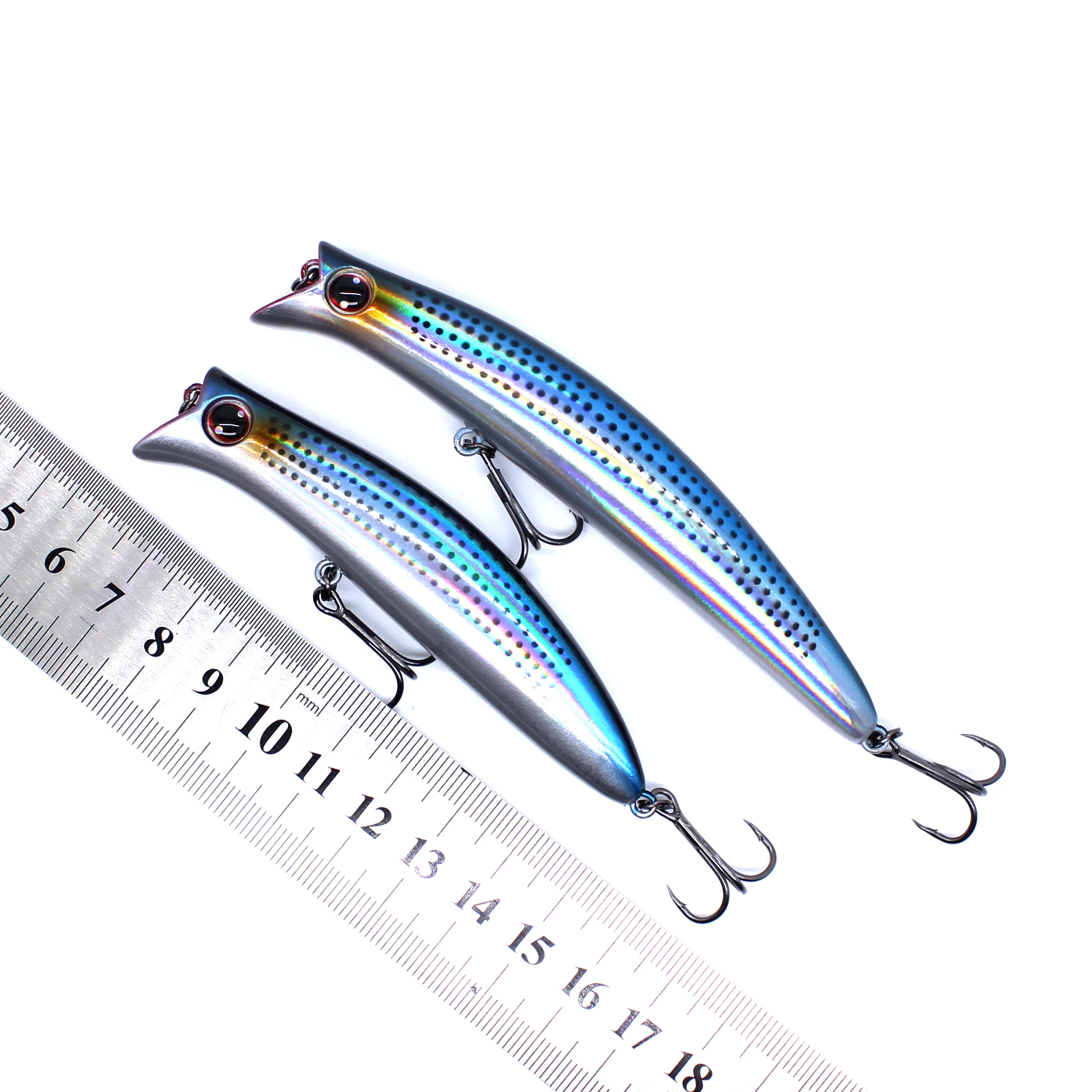 AOCLU flotante Wobbler 110mm 14,8g 90mm 13g sonajero cebo duro señuelo de pececillo híbrido para pesca de trucha de lubina de roca en la playa costera - imagen 3