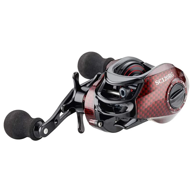 FISHDROPS-Carretes de pesca Baitcaster 9 + 1BB, carrete de aluminio CNC, relación de engranaje 7,0: 1, carrete de Baitcasting de perfil bajo Ultra suave - imagen 3