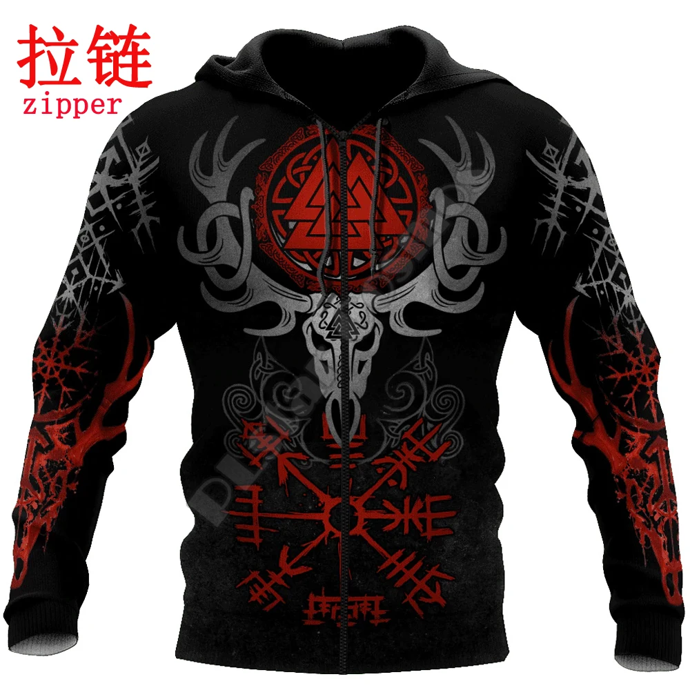 KJ905 Sudadera de pesca con capucha y cremallera — estampado 3D - imagen 3