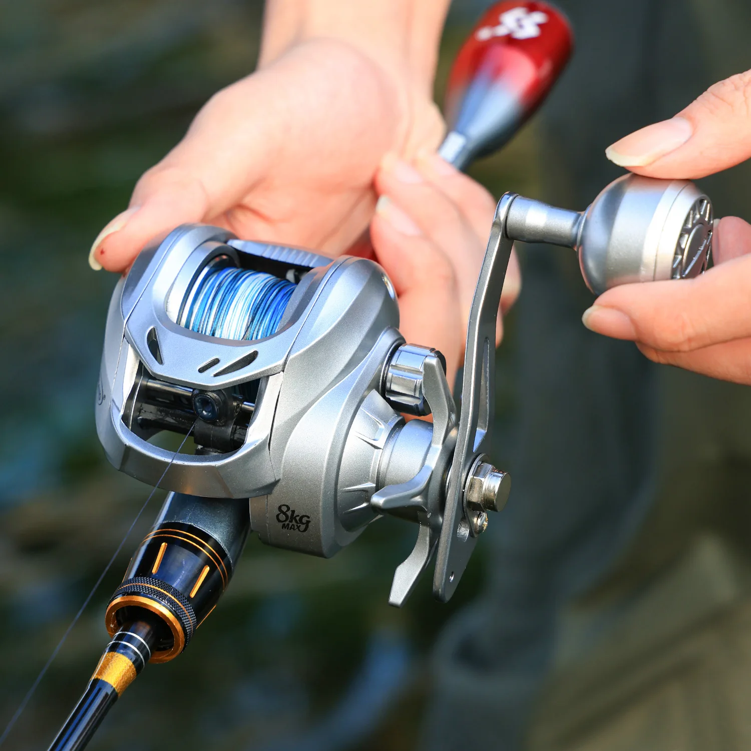 Carrete de pesca Sougayilang con frenos magnéticos y aluminio - imagen 5