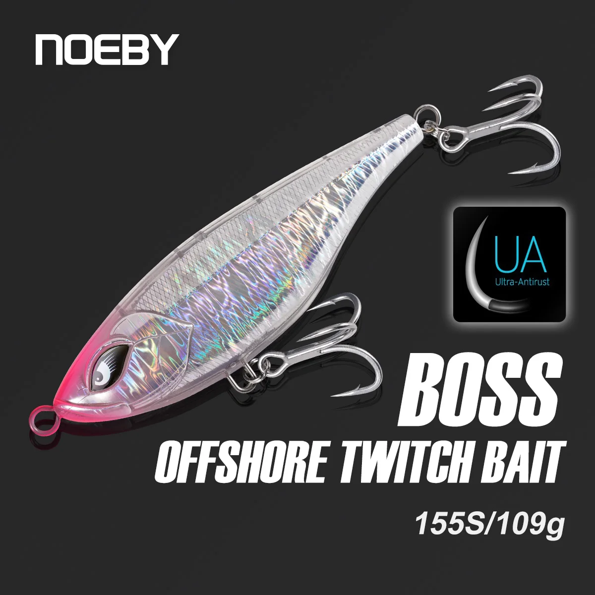 NOEBY-señuelo de pesca Stickbait que se hunde, 155mm, 109g, cebo Twitch en alta mar, cebo duro Artificial, Señuelos de Pesca de gran juego - imagen 2