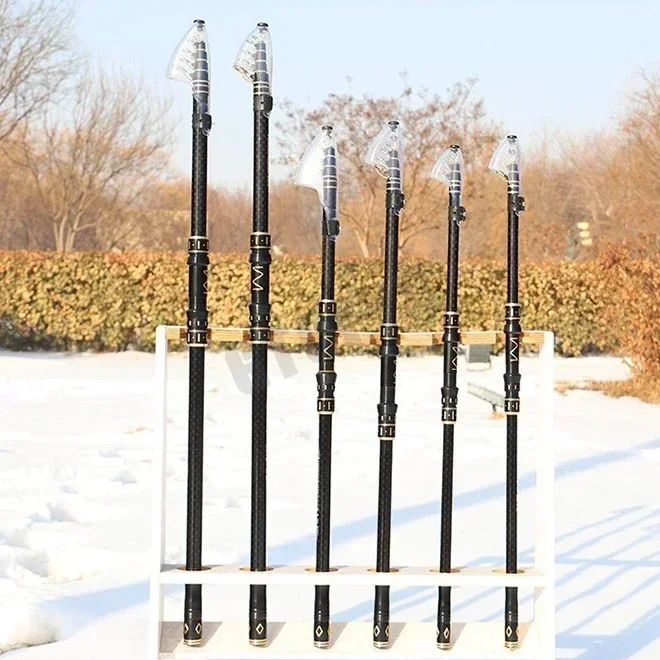 Caña de pescar telescópica de 2,1 m, 2,7 m, 3,6 m, 4,5 m, caña de mar de viaje de alto carbono, potencia giratoria, caña de lanzamiento de distancia de 10-250g - imagen 5