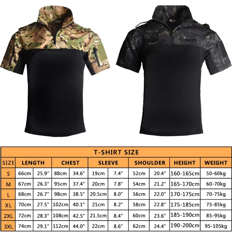 HAN WILD-camisas de combate táctico para hombre, ropa deportiva de camuflaje, camiseta de escalada, ropa de EE. UU., camiseta de Camping de Paintball Airsoft - imagen 2