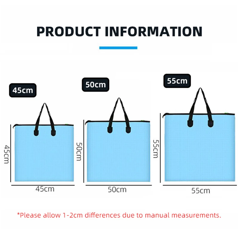 Bolsa de protección para peces, bolso multifuncional de PVC, plegable, impermeable, gran capacidad, almacenamiento de peces vivos, XA209G - imagen 5