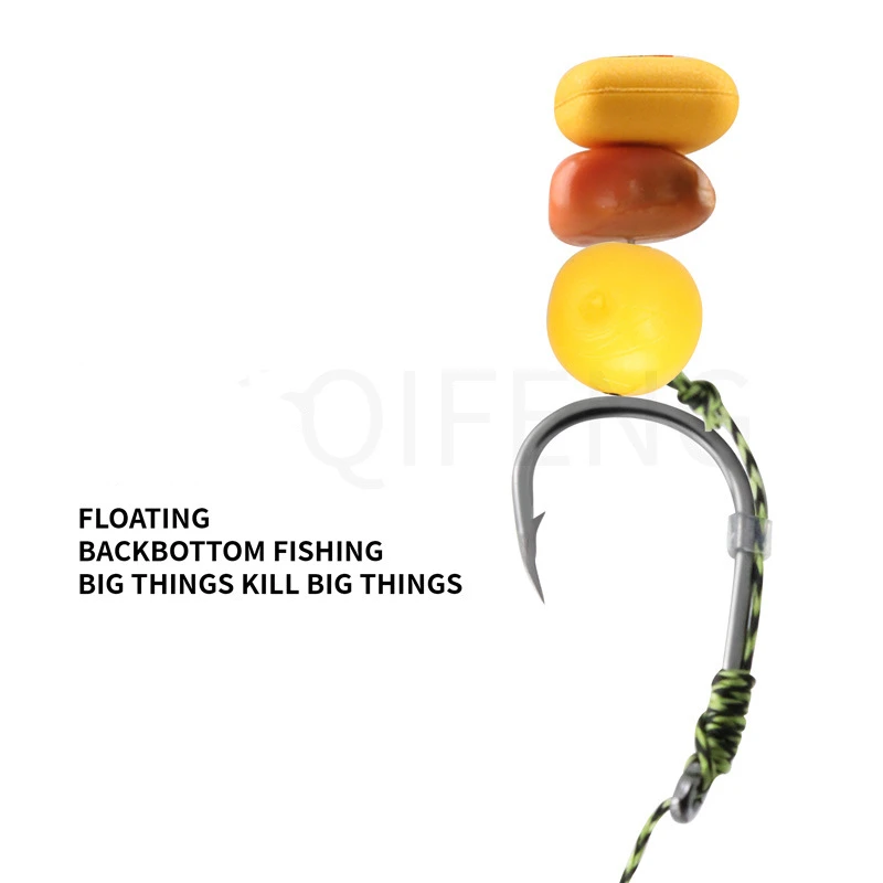 ZYZ-Juego de anzuelos de pesca de carpa, 6 piezas, anzuelos y líneas prefabricadas, tamaño 2 #/4 #/6 #/8 #, aparejos de pesca profesionales - imagen 2