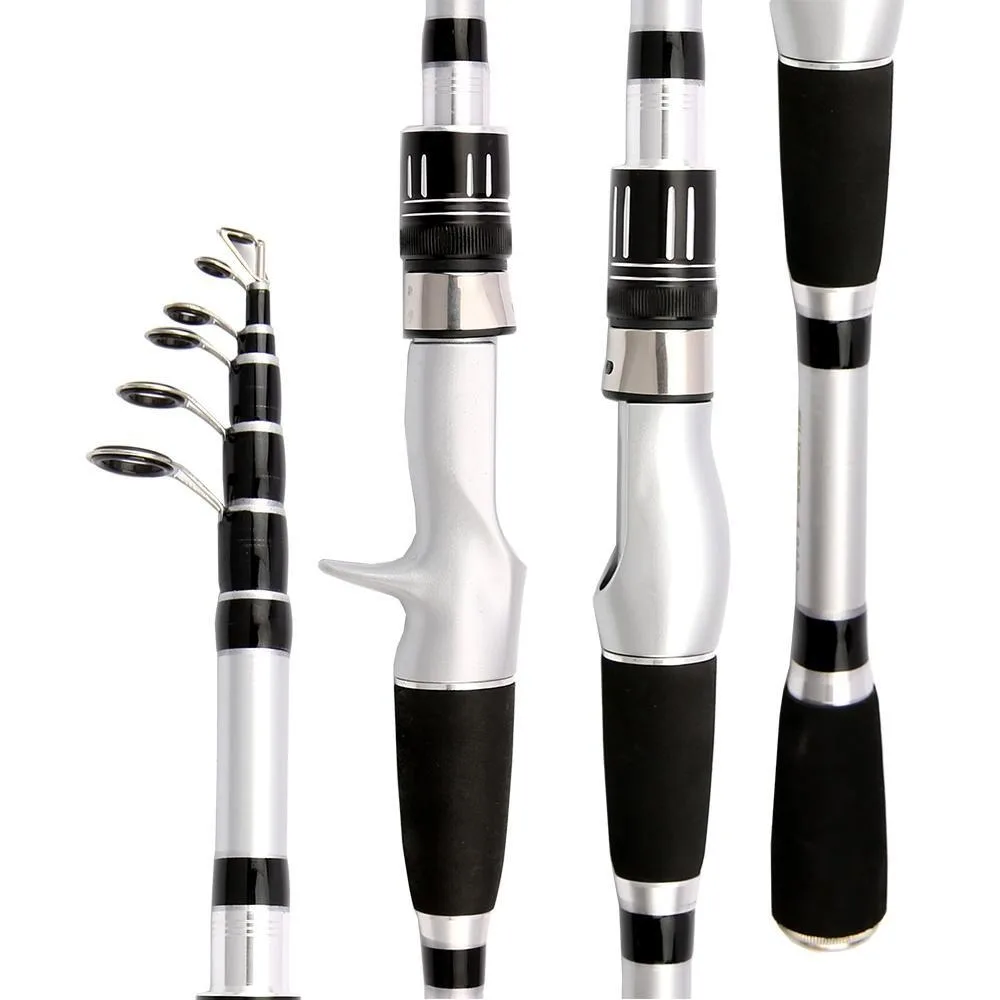 GHOTDA-caña de pescar de fundición giratoria, 1,5 m-2,4 m, telescópica de carbono para trucha, carpa, señuelo - imagen 3