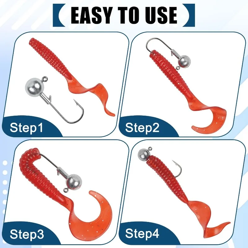 Jig Heads de plomo para vinilo – Anzuelos con cabeza lastrada - imagen 3