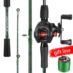 Sougayilang Combo caña y carrete 1.8m – Kit pesca lubina