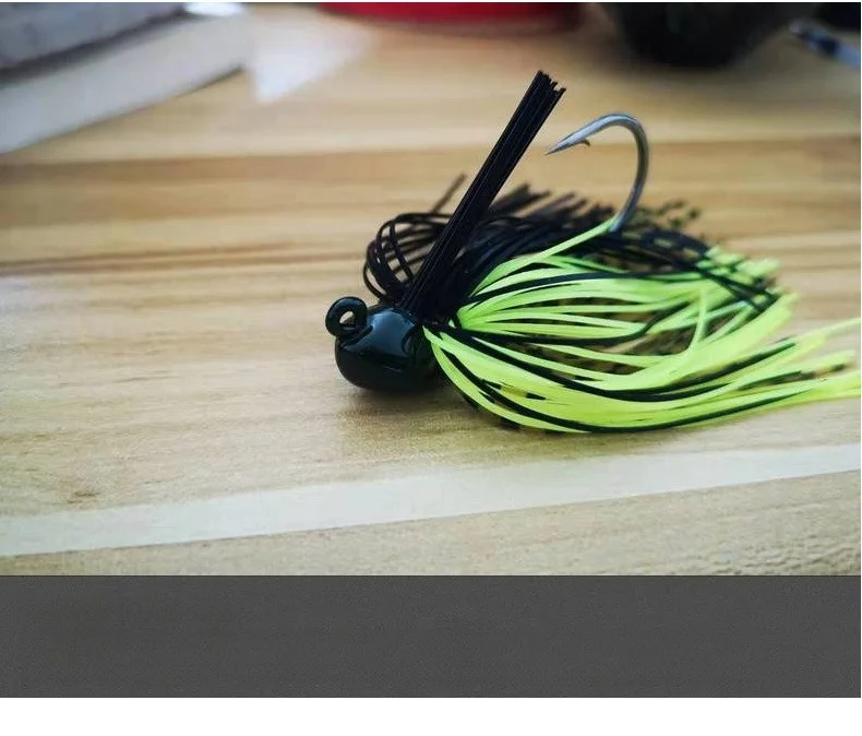 1 Uds plantillas de fútbol Spinner cebo Señuelos de pesca sin malezas 7g/10g/14g plantillas de volteo Chatter cebo Wobblers para aparejos de pesca de lubina - imagen 5