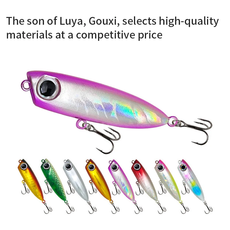 Señuelo de pesca flotante Popper, Wobblers, 4,5 cm, 3,3g, cebo duro de plástico Artificial, aparejos de pesca de lubina de alta calidad, 1 ud. - imagen 4