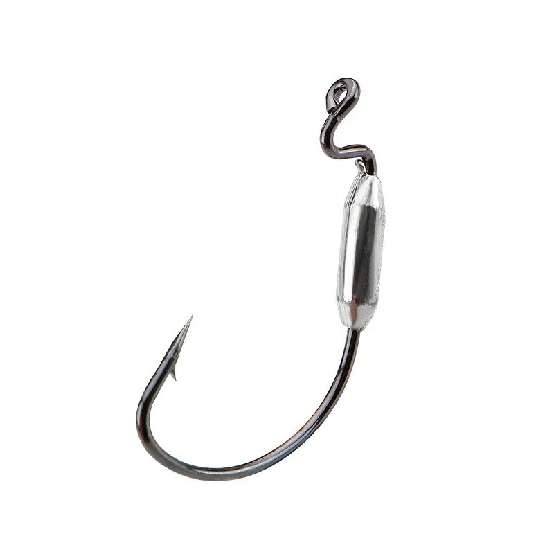 Anzuelo de pesca ponderado, 5 uds., 2g/2,5g/3g, anzuelos de pesca para lubina, señuelo suave, anzuelos de gusano para agua dulce - imagen 5