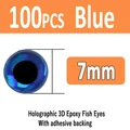 7mm blue 100pcs