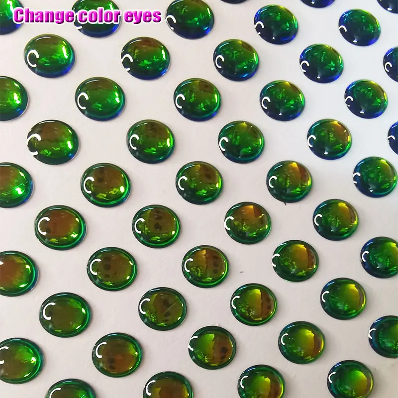 NUEVO señuelo ojos cambio de color ojos ilusión de colores ojos de pez 3d color sólido señuelo de pesca ojos 500 unids/lote