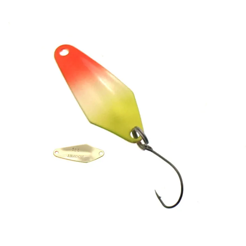 HISTOLURE pesca de trucha cuchara de cobre cebo ROONEY 2,2g UV colorido corriente señuelo de pesca de Metal cebos duros para perca trucha Chub - imagen 5
