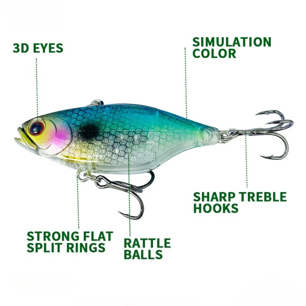 Señuelo de Pesca VIB, 60mm, 11,9g, cebo Artificial duro que se hunde, Wobblers, Crankbaits para carpa, lubina, Lucio, Trolling, aparejos de Pesca - imagen 3