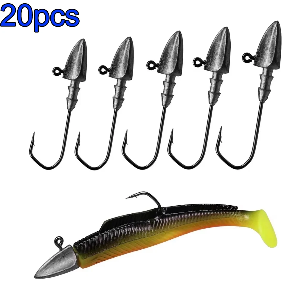 Jig Head THKFISH – Anzuelos Vástago Largo Acero al Carbono para Vinilos