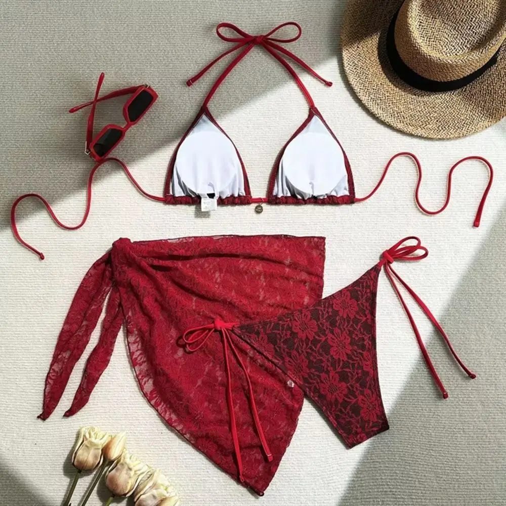 Bikini de encaje de moda para verano – traje de baño informal - imagen 3