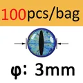 Blue 3mm 100pcs