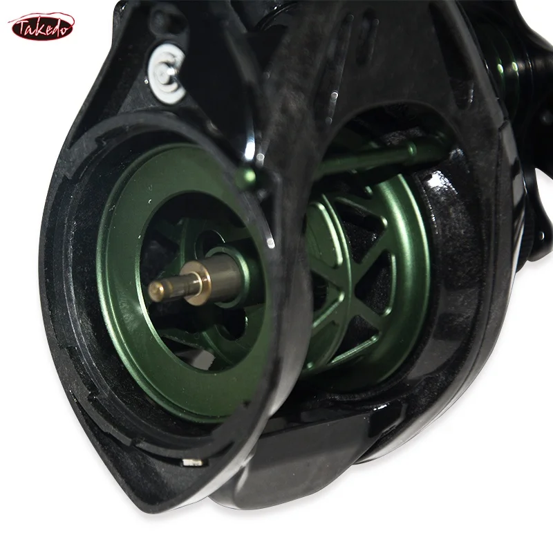 TAKEDO ST04 carretes de pesca de cuerpo de carbono contador de línea agua salada 7,2: 1 relación de engranaje carrete de fundición de cebo rueda de tambor para pesca - imagen 4