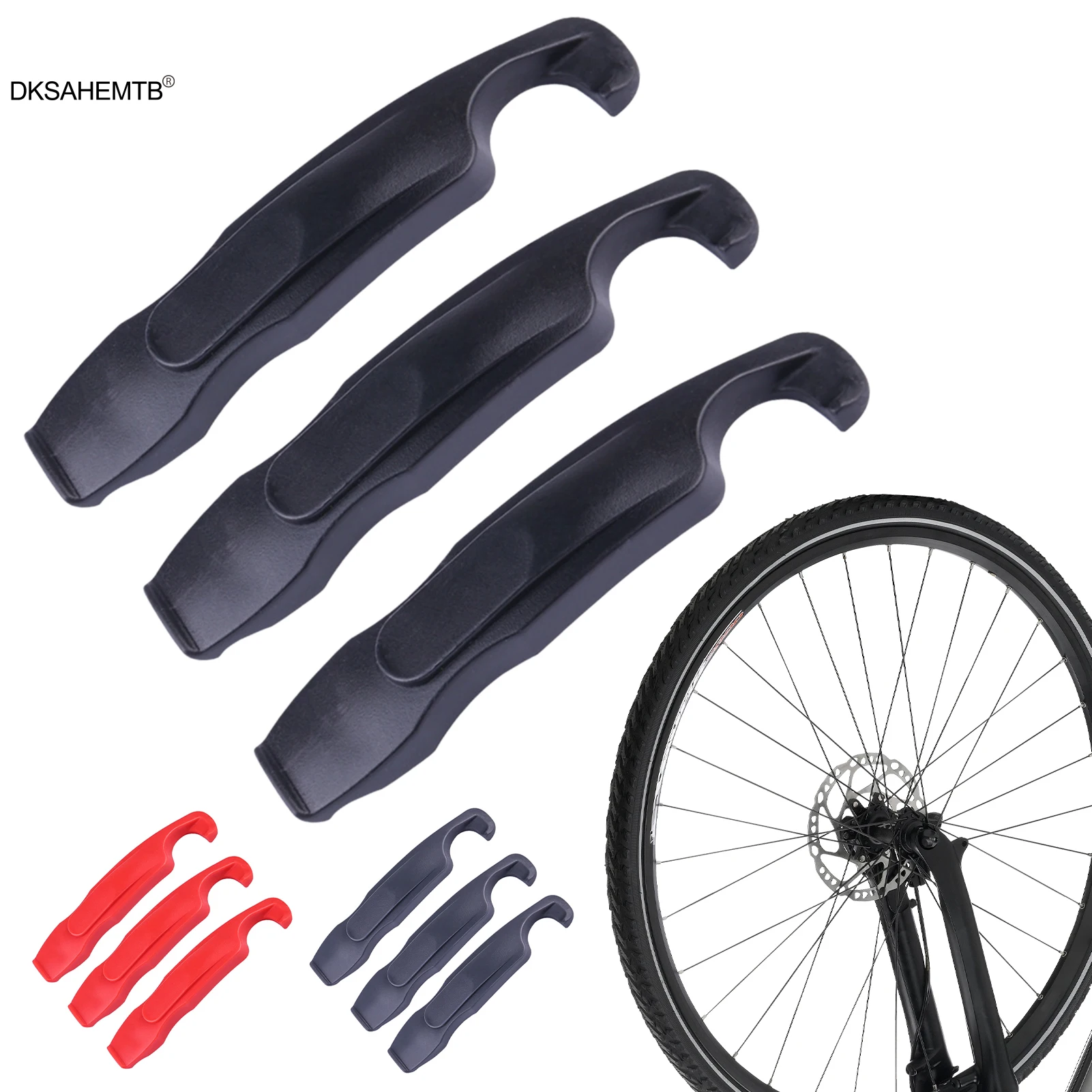 Barra de palanca para neumáticos de bicicleta, raspador de neumáticos de nailon portátil, herramientas prácticas de modificación de reparación de bicicletas, accesorios para ciclismo al aire libre, 3 uds. - imagen 2