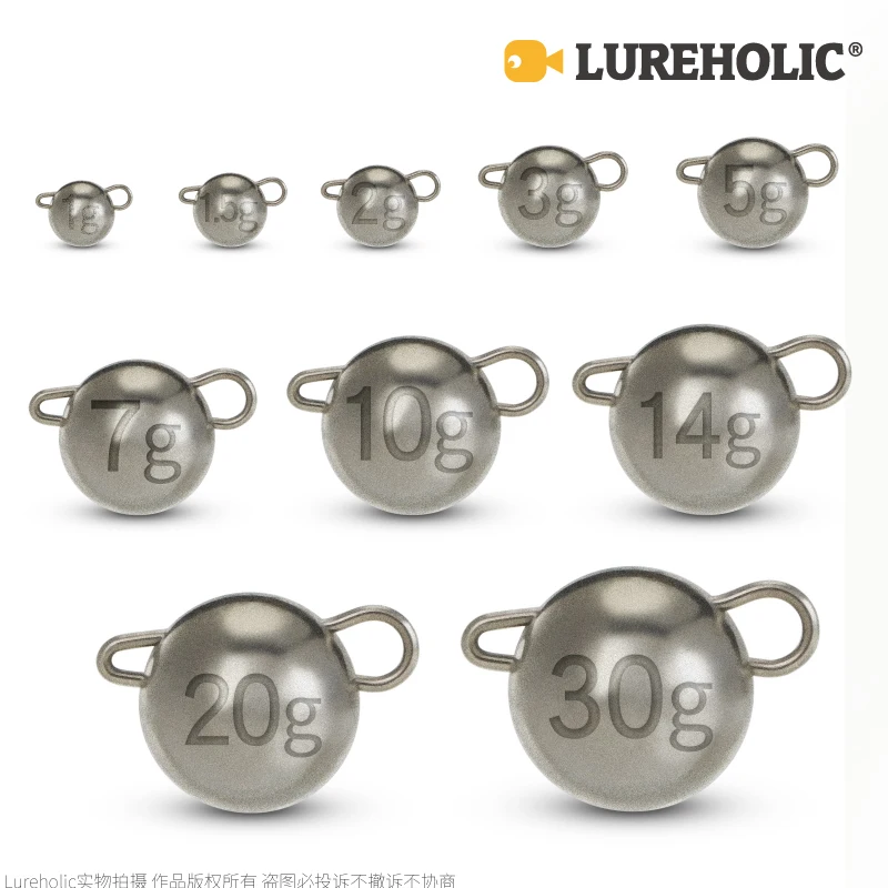 LUREHOLIC tungsteno Cheburashka peso 1g ~ 30g 1/28OZ ~ 1OZ enlace rápido pesca de lubina cebo de gusano suave señuelo accesorios de pesca - imagen 3