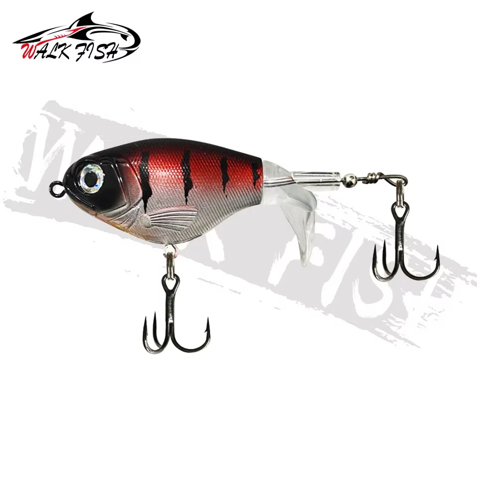 WALK FISH-señuelo de pesca Plopper, 1 Uds., 10/14g, señuelos de bagre para aparejos de pesca, cola giratoria flotante, cebos artificiales, Crankbait - imagen 3