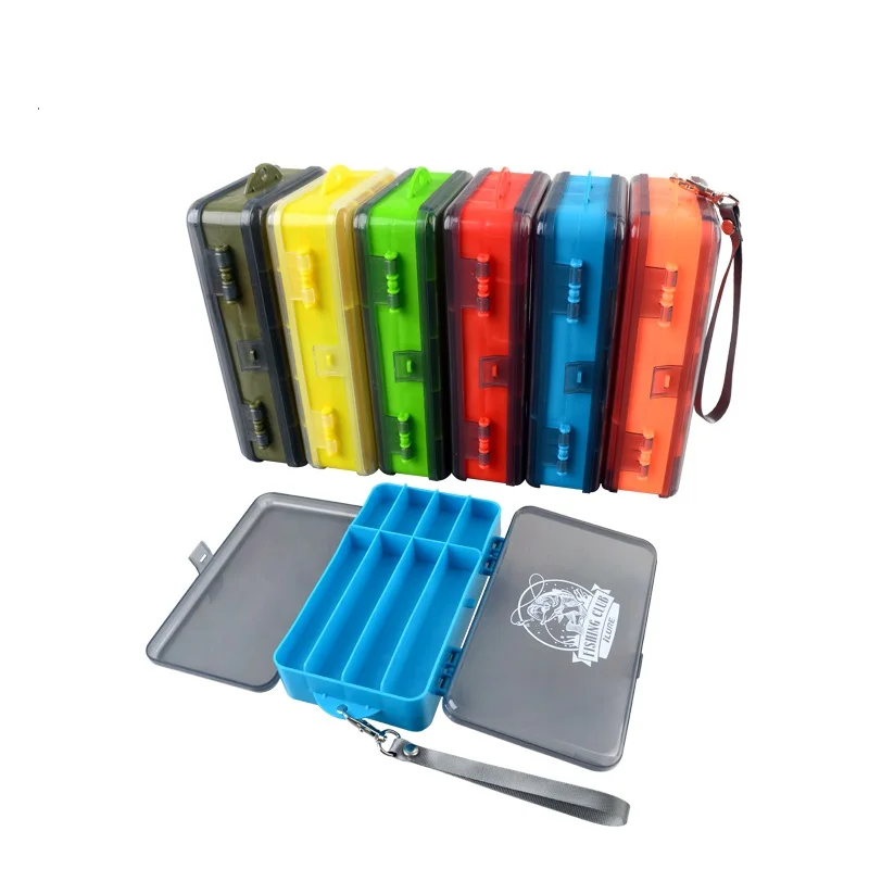 Caja de pesca Caja de aparejos de pescador Cajas de cebo de plástico Accesorios de doble cara Gancho de almacenamiento Señuelo Caja de herramientas Organizador para pesca - imagen 5