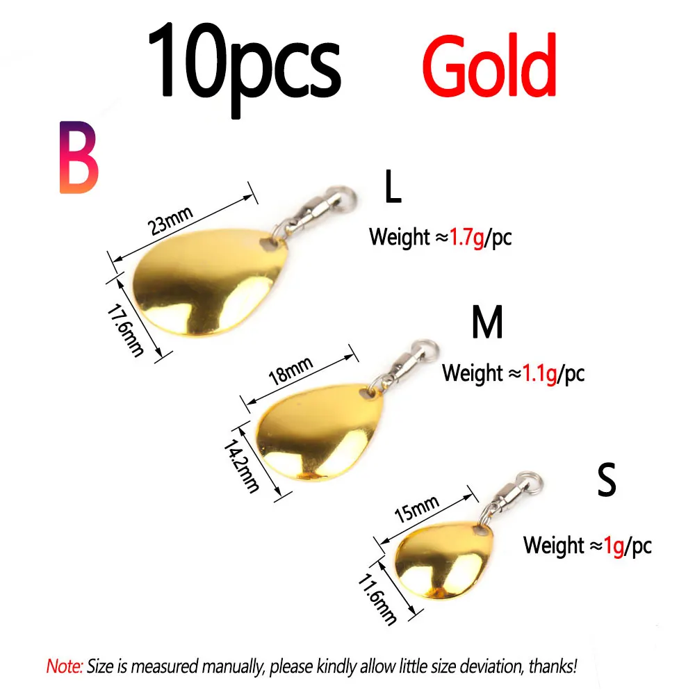 10PCS Gold B