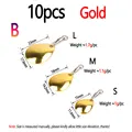 10PCS Gold B