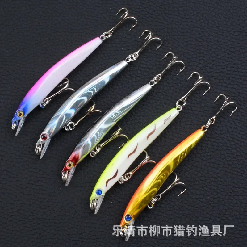 Cebo Minolua de hundimiento lento en el agua, cebo biónico láser de larga distancia, cebo duro de plástico, pesca en el mar, 8CM/5G - imagen 3