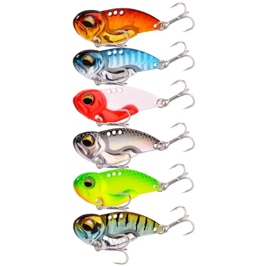 Aorace-Juego de Señuelos de Pesca con vibración para trucha y lubina, cebo Artificial de Metal VIB, cuchara giratoria, 7g, 10g, 14g, 20g, 6 piezas - imagen 2