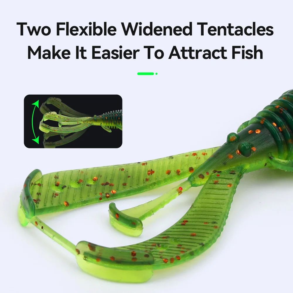 Señuelo de pesca Kingdom, cebo blando que se hunde, anzuelo con cabeza de plomo de 63mm y 76mm, combinación de 1,8g y 2,7g, señuelo Artificial suave para pesca de lubina - imagen 4