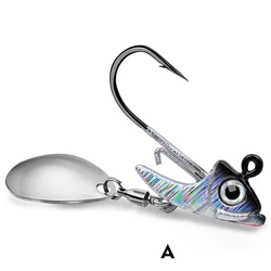 Jig Head Giratorio con Lentejuela para pesca a spinning