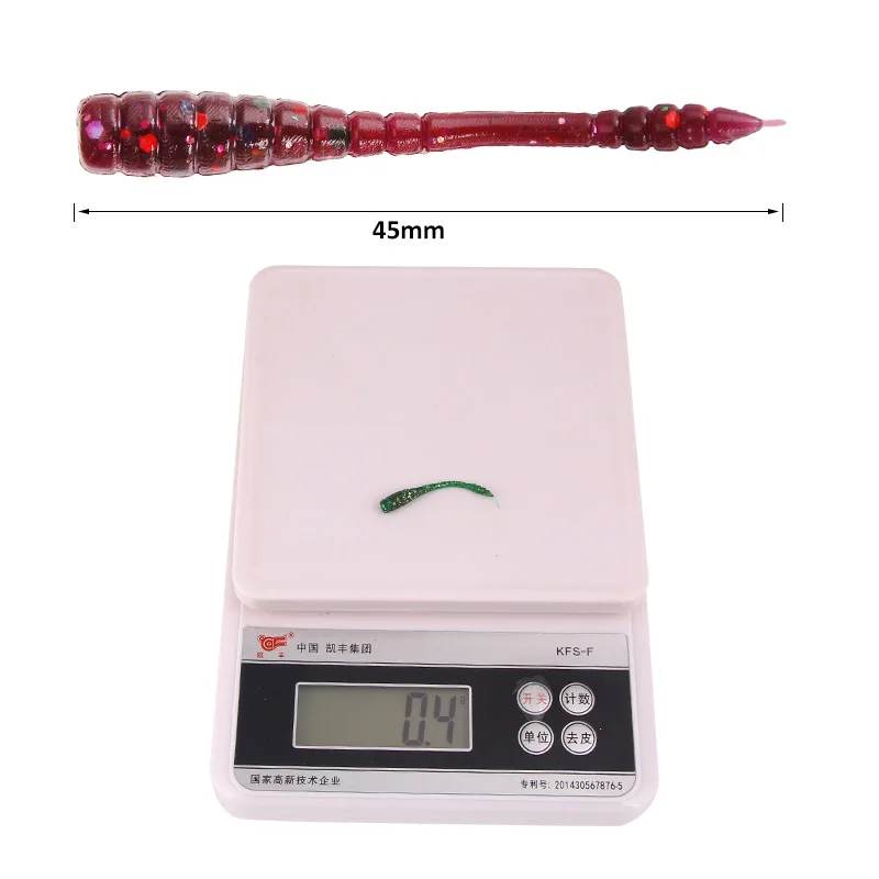 Kit de Señuelos de Pesca blandos, 50 Uds., juego de señuelos de silicona, cebo Artificial, gusano con cebo de pesca, accesorios de pesca, juego de Señuelos de Pesca - imagen 5