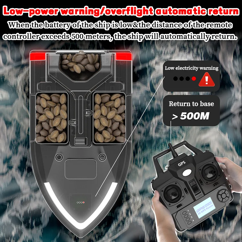 Anzuelo de pesca con posicionamiento GPS, dispositivo de anidación de alta velocidad, 500 metros, posicionamiento inteligente de 40 puntos, contenedor múltiple, nuevo, 2023 - imagen 3