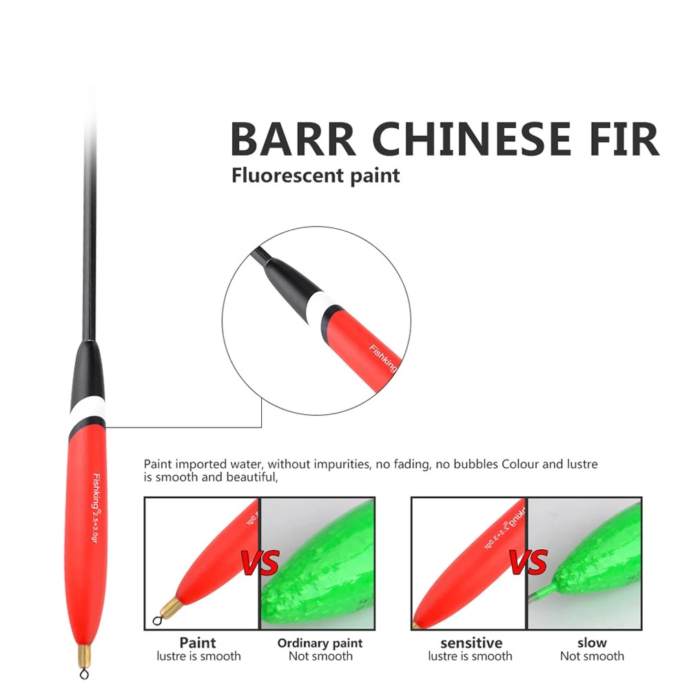 FISH KING-boya de cobre para pesca de carpa, 5 estilos, abeto, Bobber, tamaño mixto 20cm-26,5 cm - imagen 5