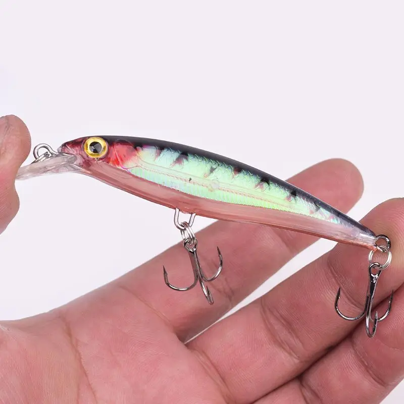 Señuelos de Pesca flotantes para pececillos, cebo duro Artificial de plástico, Swimbait Wobblers, 9 cm, 7,5g, 1 piezas - imagen 4