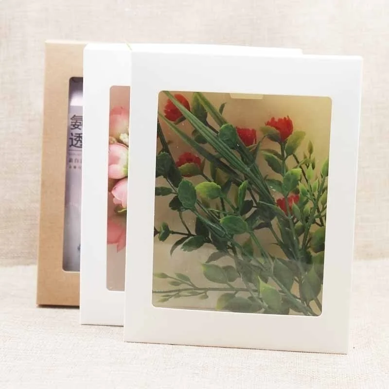 Caja de papel DIY con ventana, caja de regalo de papel, embalaje de pasteles para boda, fiesta en casa, embalaje de muffins, 10 Uds. - imagen 4