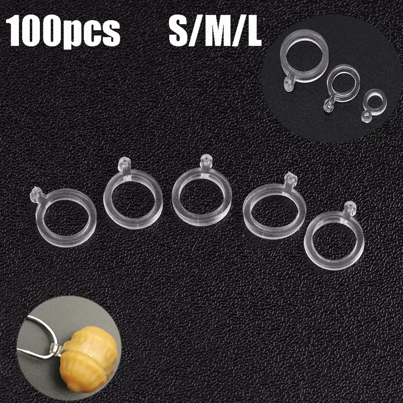 100 unids/pack Baitbands para carpa aparejos de pesca gruesos banda de cebo blanco bandas de cebo de pellets accesorios de pesca