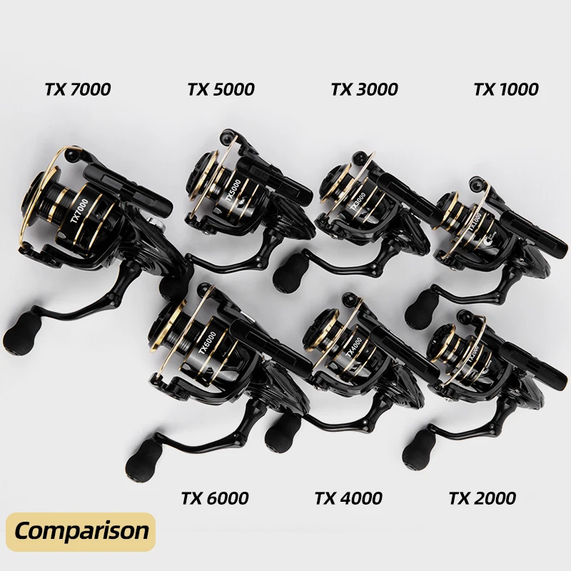 Profesional ultraligero 1000 ~ 7000 5,2: 1 relación de engranaje, arrastre máximo de 8-12kg carrete de Metal CNC carrete de pesca giratorio agua dulce agua salada