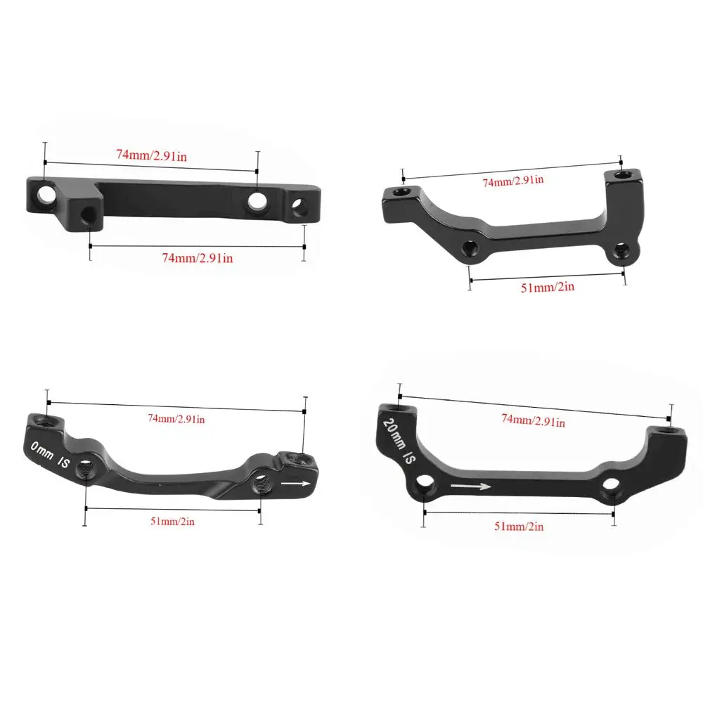 Adaptador de montaje de soporte de freno de disco de aleación de aluminio 140/160/180/203mm adaptador de Rotor de freno de bicicleta negro ultraligero - imagen 3
