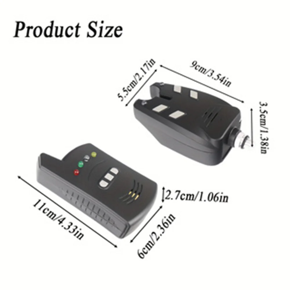 JSFUN1 4 Juego de alarma de pesca de carpa inalámbrico negro es rápido y responsivo utilizado para indicador de picadura de pesca rugosa de carpa - imagen 2