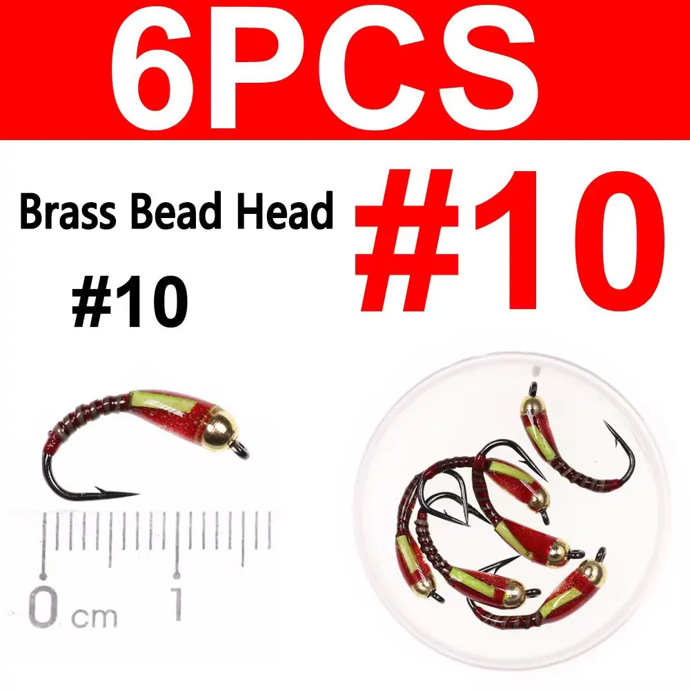 6PCS Sz10 Brass Bead