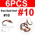 6PCS Sz10 Brass Bead