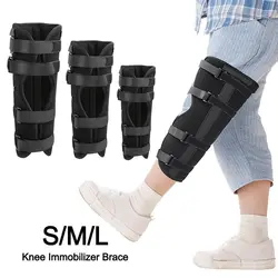 Rodillera inmovilizador, rodillera transpirable y estabilizador, soporte de pierna completa para recuperación de cirugía, lesiones en la rodilla
