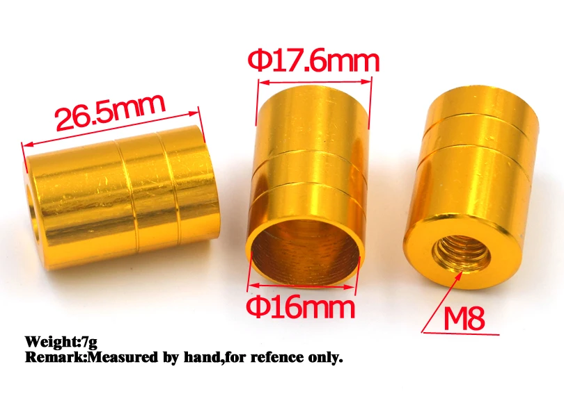 MNFT caña de pescar convertida en cabeza de red de inmersión, adaptador de tornillo M8, juntas de conector, aparejos de pesca de 16MM de diámetro interior, 2 uds. - imagen 3