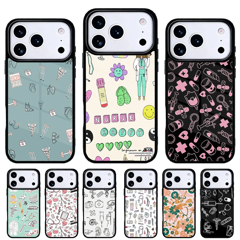 Funda iPhone diseño sanitario — enfermera, doctor y dentista