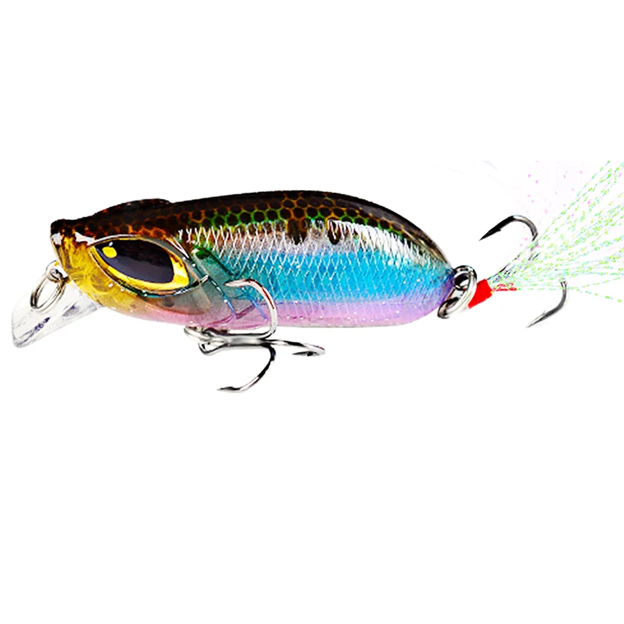 Señuelos de Pesca Crankbait Minnow de ojos grandes, bolas magnéticas, hundimiento lento, Wobbler Abs, cebo duro Artificial para aparejos de pesca, 5 unids/lote por caja - imagen 5