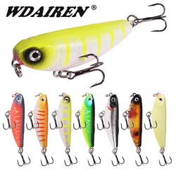 Mini Wobblers Señuelo Topwater Lápiz Plateado para Lucio y Lubina